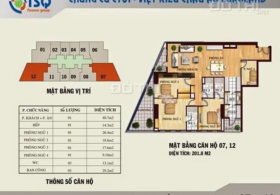 Cần bán căn hộ tầng cao, tòa CT1, TSQ - Làng Việt Kiều Châu Âu, Mỗ Lao, Hà Đông, Hà Nội