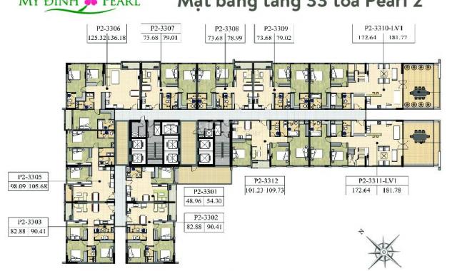 Bán căn hộ 136m2 Mỹ Đình Pearl, view bể bơi, công viên siêu đẹp, 0949968822