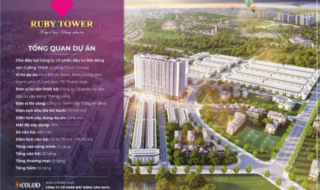 Bán căn hộ chung cư tại dự án Ruby Tower Thanh Hóa, Thanh Hóa, Thanh Hóa, diện tích 65m2