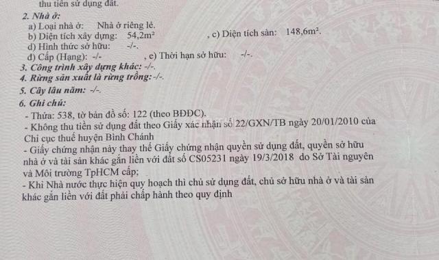 Bán nhà xã Phạm Văn Hai giáp Bình Tân, giá 4,8 tỷ chính chủ