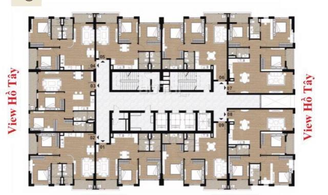 3.1 tỷ sở hữu CC cao cấp Tây Hồ Residence, căn góc 2PN, 77m2, mặt đường Võ Chí Công, view hồ