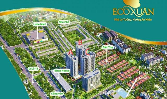 Cần bán căn hộ Eco Xuân giá tốt, thanh toán nhẹ nhàng. Khu căn hộ tiện ích liền kề Lotte Mart