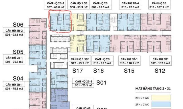 Mipec Rubik 360 Xuân Thủy, CHCC 53m2 duy nhất với 2PN còn xót lại. HTLS 0%, chiết khấu 6%