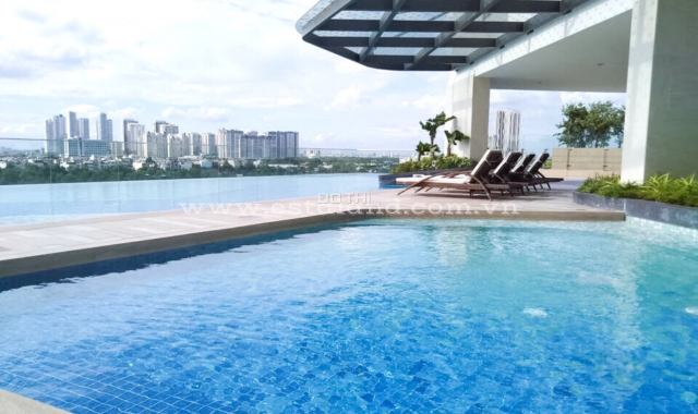 Hình thật 100% - cho thuê căn hộ The Sun Avenue 2PN, 2WC, DT 76m2, tầng cao view sông Sài Gòn