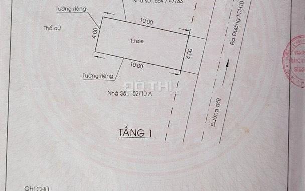 Cần bán nhà 2/ Lâm Thị Hố, Quận 12, 4mx12m, hẻm 5m, nhà 1 lửng, giá 2,65 tỷ tl