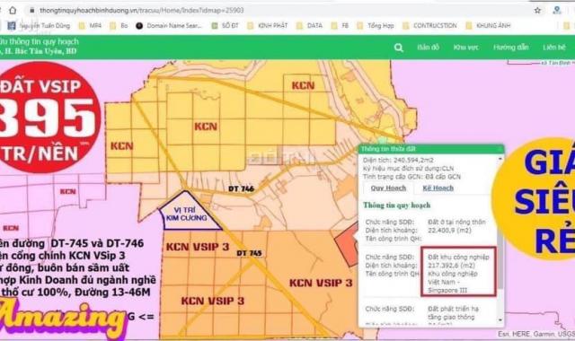 Siêu dự án Victory City - ngay KCN VSIP 3 - DT 746 - Hội Nghĩa - Tân Uyên - giá 790tr/nền - SHR