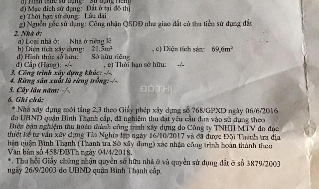 Bán nhà hẻm 35 Xô Viết Nghệ Tĩnh, P17, Bình Thạnh, 2 lầu 3PN, giá 2 tỷ 7