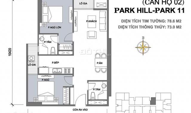 Cần bán căn hộ Vinhomes Park Hill 2PN để đầu tư, giá hấp dẫn