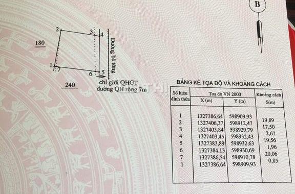 Bán lô đất khu dân cư bàn cờ Cam Thành Nam, DT 20x20m, giá cực kỳ tốt chỉ 460 triệu/nguyên lô