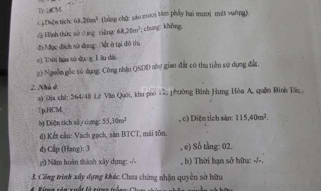 Nhà chính chủ cần bán gấp hẻm kinh doanh Lê Văn Quới, Q. Bình Tân