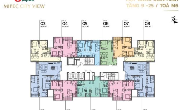 Bán gấp căn số 11 tầng cao tòa M6 chung cư Mipec Kiến Hưng giá 18 tr/m2. Liên hệ 0965971001