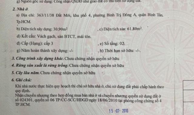 Cần bán gấp căn nhà 2PN, 2WC, 1 lầu 1 trệt nhà thông thoáng