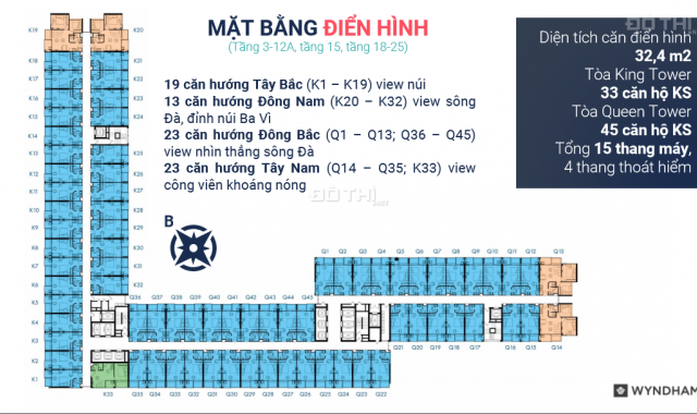 3 suất ngoại giao căn hộ khoáng nóng 5 sao Wyndham Thanh Thủy rẻ hơn CĐT 100tr - 0915122325