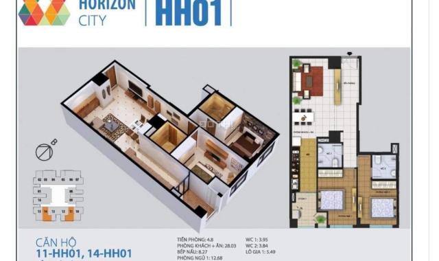 Bán căn góc 2 phòng ngủ, chỉ 1.97 tỷ chung cư 87 Lĩnh Nam New Horizon, LH 0986204569
