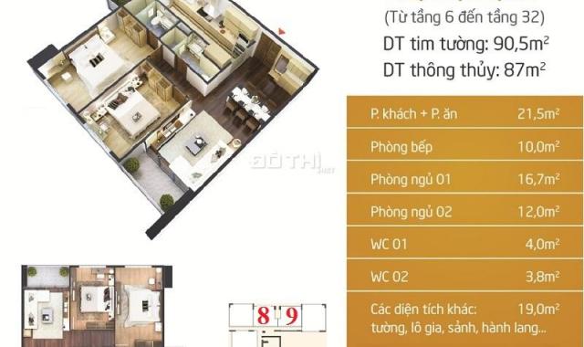 Bán căn hộ chung cư tại dự án N01 - T4 Ngoại Giao Đoàn, Bắc Từ Liêm, Hà Nội DT 87m2 giá 3.4 tỷ