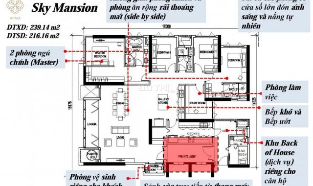 Bán căn Sky Mansion 4PN 239 m2 (căn 01) tòa Altaz sang trọng nhất dự án Feliz En Vista. Giá 19 tỷ