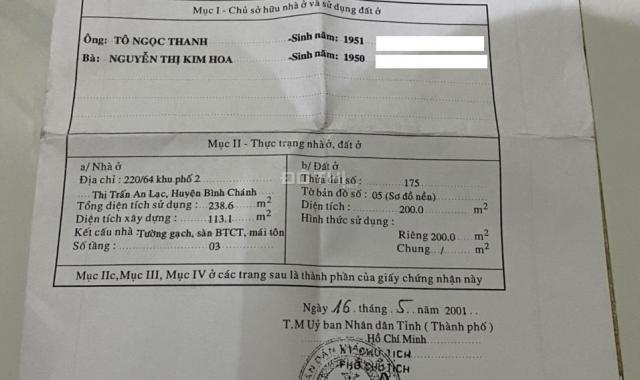 Chính chủ cần bán nhà nghỉ đang kinh doanh tốt tại đường Đỗ Năng Tế, An Lạc A, Bình Tân, giá tốt