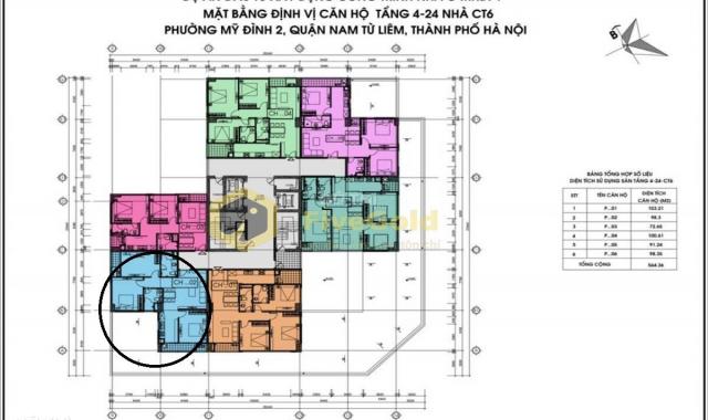 Chuyển nhà, bán gấp căn 3 ngủ 96m2 tại chung cư CT5 - 6 Lê Đức Thọ. Giá 29,5 tr/m2
