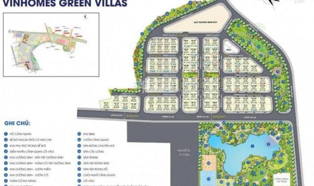 Biệt thự đơn lập Vinhomes Green Villas 4 tầng 288m2 đóng 35% nhận nhà, CK đến 6%, tặng 2 cây vàng