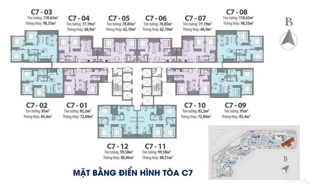 Bán cắt lỗ căn 11 toà C7 tại dự án Vinhomes D'Capitale, Cầu Giấy, Hà Nội, DT 99.5m2, LH 0945897726