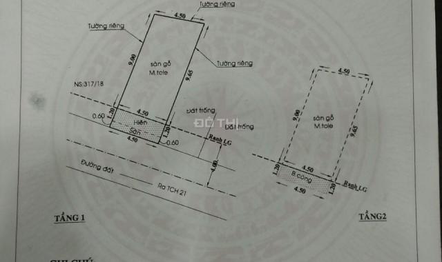 Cần bán nhà 1 sẹc Dương Thị Mười, Quận 12, 4,5mx12m, 1 lầu, giá 3 tỷ 350tr