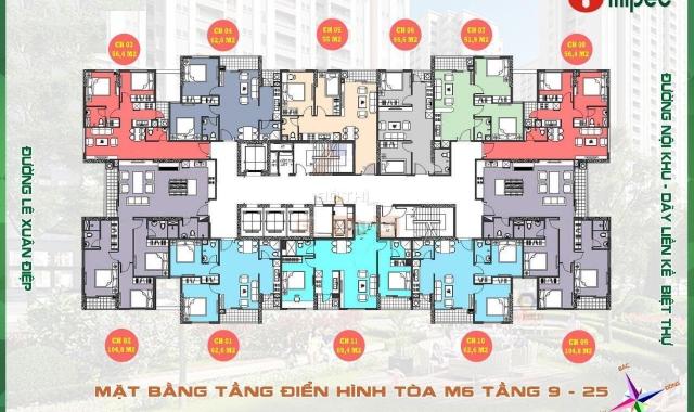 Bán căn 908 M6 chung cư Mipec Kiến Hưng, giá rẻ 17,8 tr/m2, bao phí