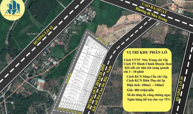 Bán đất tại xã Diên Hòa, Diên Khánh, Khánh Hòa, đường 10m, diện tích 110m2, giá 4,4 triệu/m2