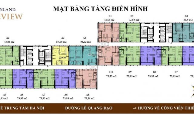 Bán căn hộ Anland Lake View tầng 31, DT 73m2, giá 1.9 tỷ, tặng ngay 5 chỉ vàng