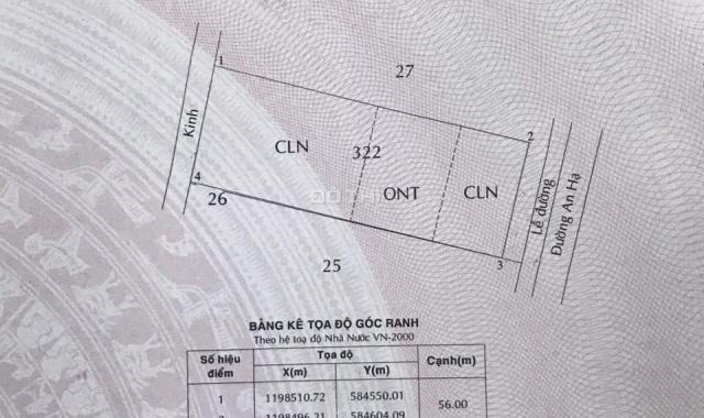 Bán đất tại đường An Hạ, xã Phạm Văn Hai, Bình Chánh, Hồ Chí Minh diện tích 1150m2, giá TT 12.5 tỷ