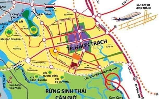 Bán đất nền giá rẻ đối diện trục chính sân bay Long Thành, giá 15 triệu/m2
