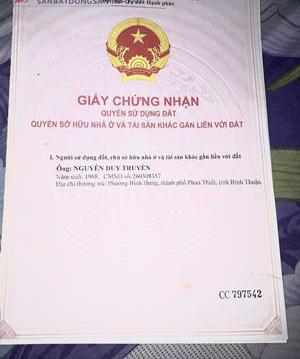 Chính chủ cần bán căn nhà mặt tiền 96 Thủ Khoa Huân, TP Phan Thiết, Tỉnh Bình Thuận