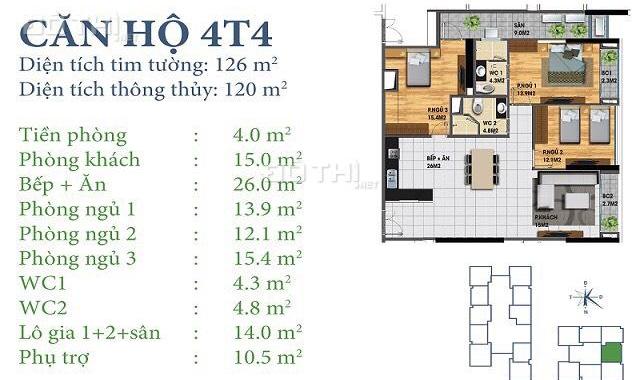 Cần bán căn hộ số 04 tòa nhà N03 - T4 khu đô thị Ngoại Giao Đoàn, diện tích 120m2, 3 ngủ giá tốt