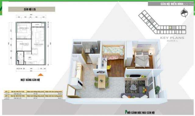 Bán căn 1,5 ngủ 48m2 full nội thất chung cư Xuân Mai Complex giá 990 triệu bao tên. Lh 0982 511 503