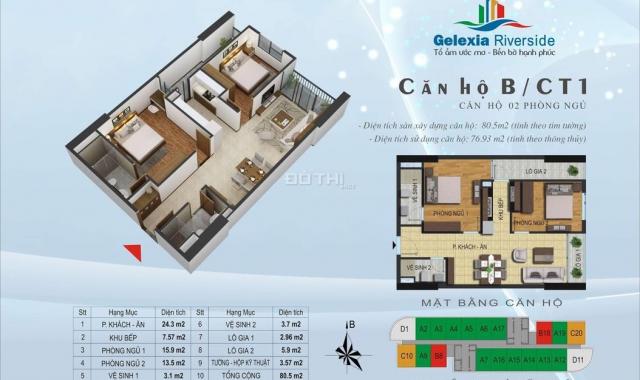 Bán căn hộ chung cư tại dự án Gelexia Riverside, Hoàng Mai, Hà Nội diện tích 120m2, giá 2.3 tỷ
