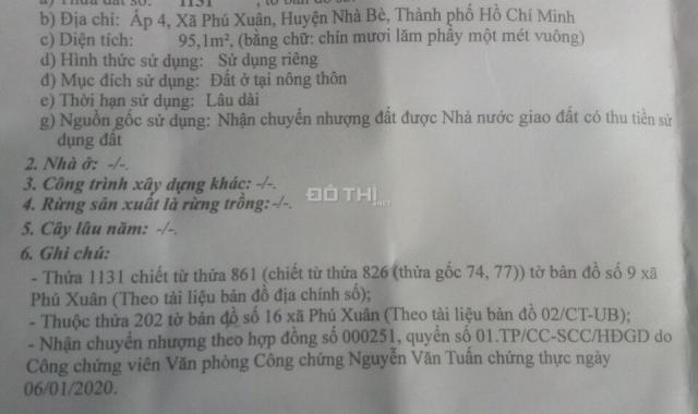 Bán đất tại đường Huỳnh Tấn Phát, xã Phú Xuân, Nhà Bè, Hồ Chí Minh, diện tích 80m2, giá 2.8 tỷ