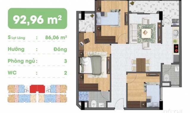 Bán căn hộ chung cư tại dự án Hiệp Thành Building, Quận 12, Hồ Chí Minh, diện tích 93m2, giá 2.4 tỷ