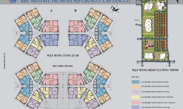 Bán căn hộ 73.47m2 chung cư CT1 Yên Nghĩa, Bộ Quốc Phòng. Nhận nhà ngay