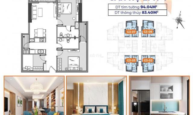 Bán căn hộ 3 phòng ngủ 83,4m2 chung cư Le Grand Jardin view TB, ĐB giá 2.013 tỷ bao VAT & PBT
