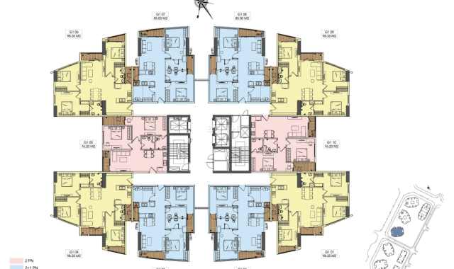 Bán căn hộ 3PN 83,4m2 chung cư Le Grand Jardin view ĐN, TN giá 1 tỷ 947 tr bao VAT & bảo trì