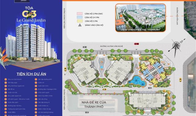 Bán căn hộ 3PN 83,4m2 chung cư Le Grand Jardin view ĐN, TN giá 1 tỷ 947 tr bao VAT & bảo trì