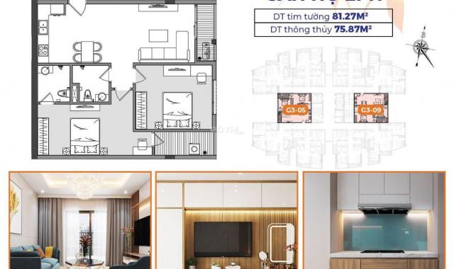 Căn 75m2 căn 2PN, Le Grand Jardin, ban công Đông Bắc, giá 1 tỷ 921 bao VAT & 2% bảo trì