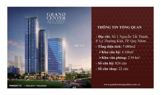 Hỗ trợ khách 6% khi mua căn hộ 5* Grand Center ngay TP Quy Nhơn - chỉ 1.9 tỷ - TT 16% - hàng CĐT