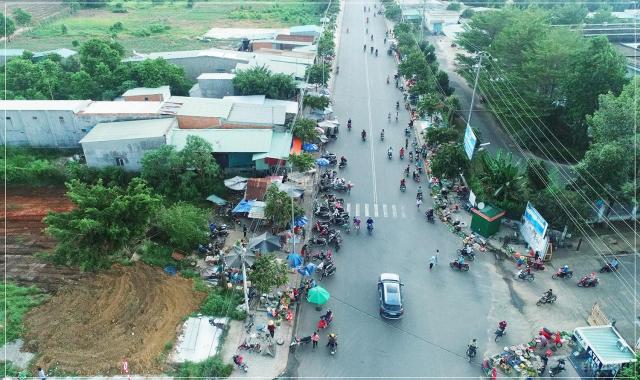 Bán lô đất mặt tiền trung tâm Phú Mỹ, đối diện KCN, sát chợ, sổ đỏ sẵn, thổ cư XD