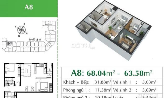 Bán căn 3 Eco City Việt Hưng - bán căn góc 3 PN cuối cùng tầng cao, view trọn Vinhomes, giá 2.1 tỷ
