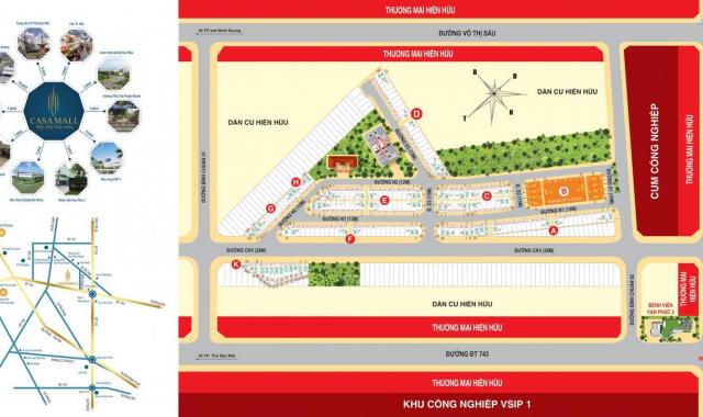 Nguồn kín phố thương mại Casa Mall trục đường chính N1, cách cổng 60m, giá đầu tư