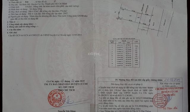 Bán đất thổ cư, SHR mặt tiền đường Hà Duy Phiên, Bình Mỹ, Củ Chi, DT 10x32m