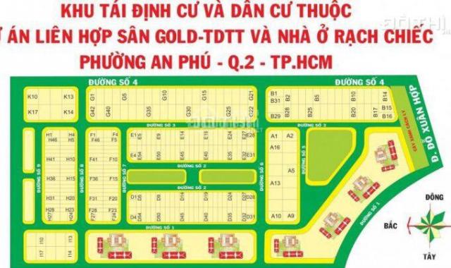 Bán đất sân golf Rạch Chiếc An Phú đường Đỗ Xuân Hợp gần chợ nền A2 (287,5m2) 65 triệu/m2