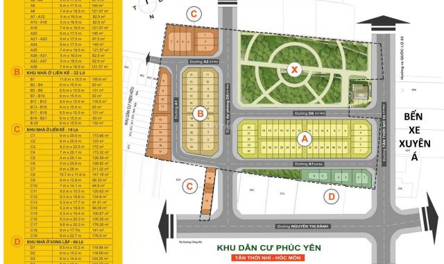 Còn vài nền tại KDC Phúc Yên - Hóc Môn, giá chỉ từ 23 tr/m2, phương thức thanh toán linh hoạt