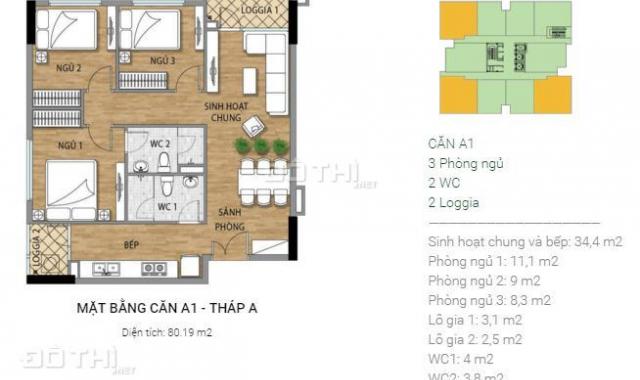 Trực tiếp CĐT: Bán căn góc 3PN có ban công, view Vinhomes, giá chỉ 1,94 tỷ, sổ đỏ trao tay