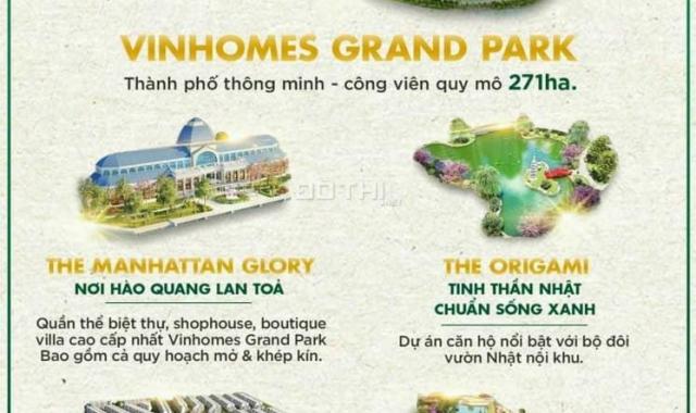 Vinhomes Grand Park - Manhattan Glory - Bài toán dòng tiền lợi nhuận 175% từ shophouse & villa